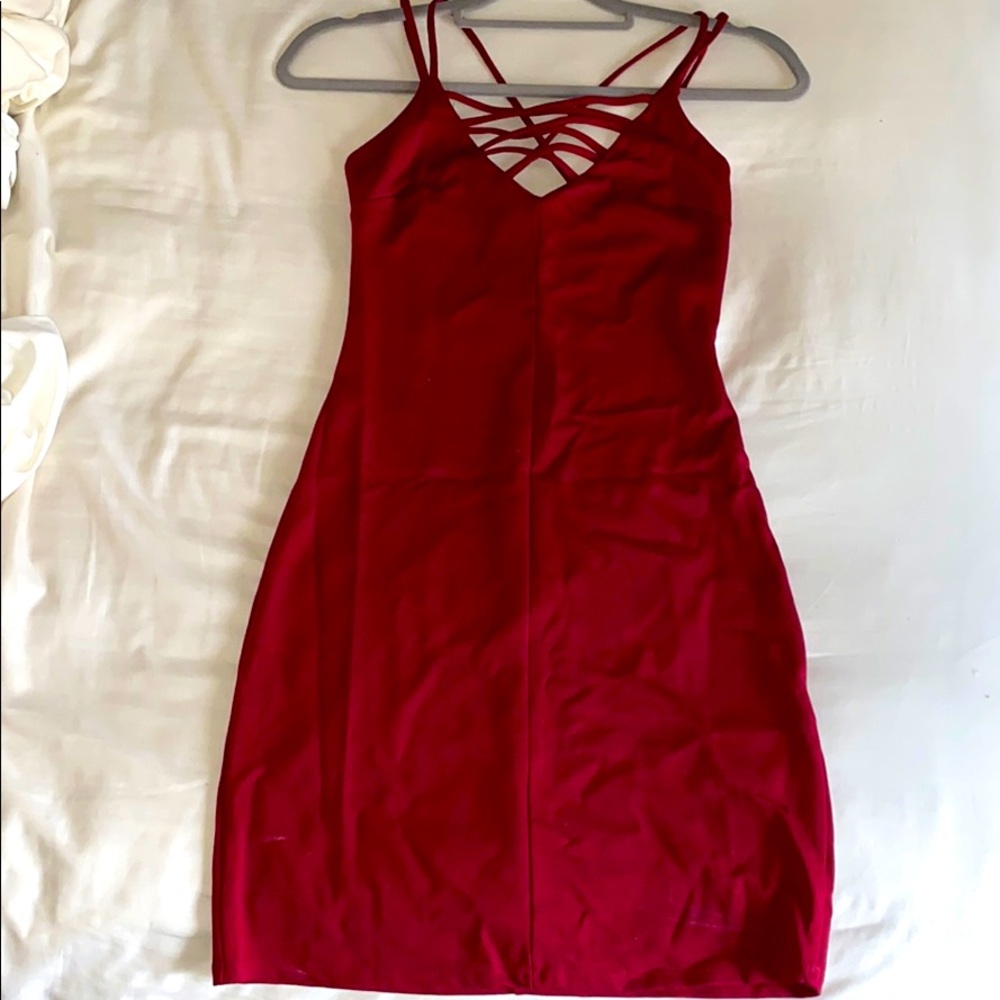 Wine Colored Mini Dress